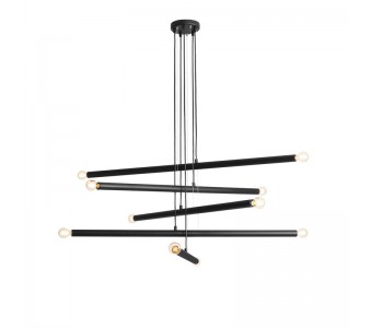 Pakabinamas šviestuvas TUBO 10 BLACK